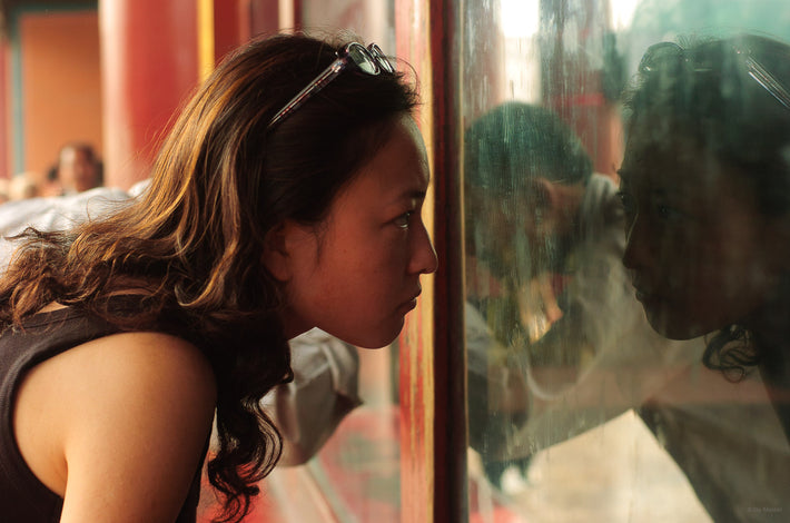 Profile of Woman Looking into Window, Beijing