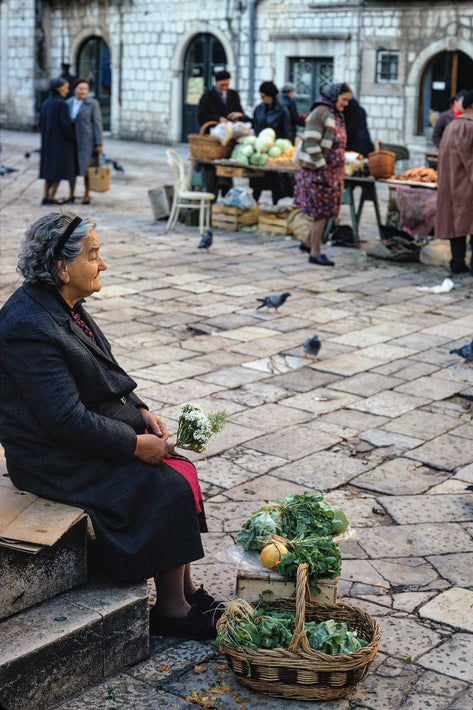 Market, Sitting Woman, Dubrovnik
