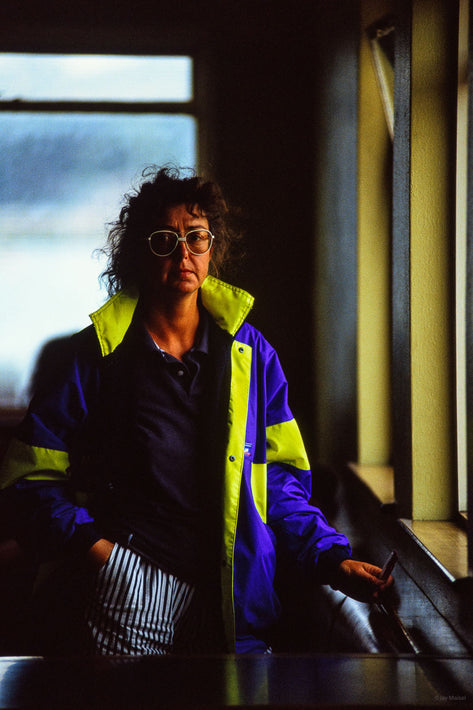 Woman, Yellow and Blue Jacket, Cowes, England