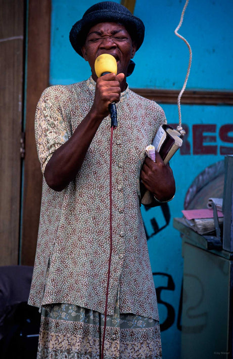 Woman with Yellow Microphone, Jamaica