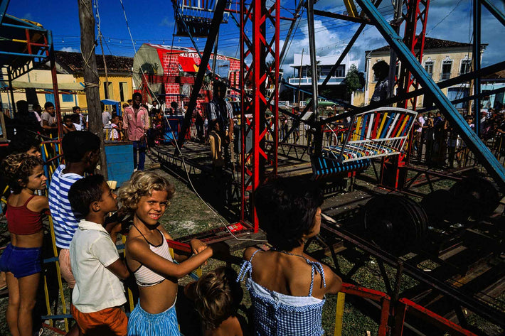 Blonde Girl and Other Children at "Fair" Rides, Bahia