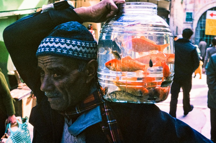 Man with Fishbowl, Jerusalem