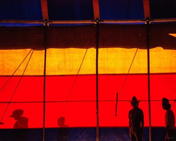 Red and Yellow Wall, Silhouette Figures, Oaxaca