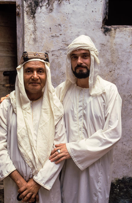 Two Men in Arabic Dress, Lamu, Kenya
