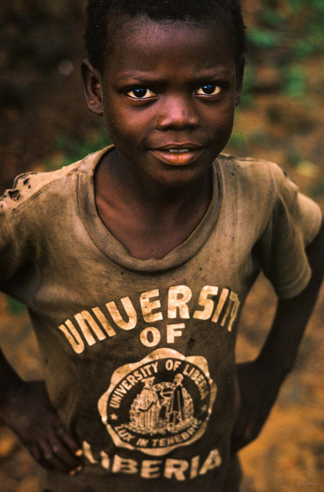 Boy in University of Liberia Shirt, Liberia
