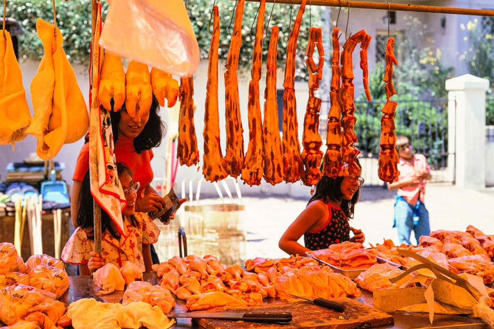 Hanging Meat, Orange Light, São Paulo