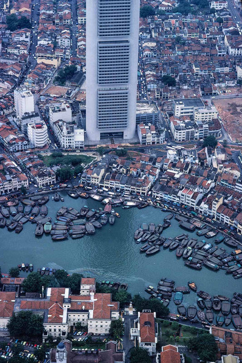 Aerial of OCBC and Houses, Singapore