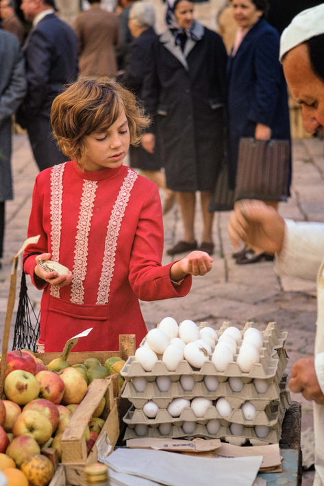 Market, Young Girl in Red, Dubrovnik