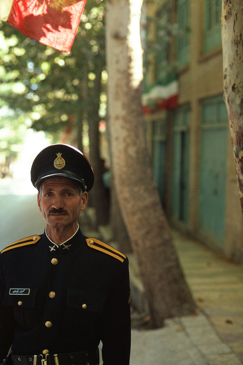 Policeman on Small Town Street, Iran