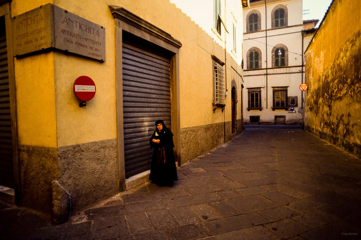 Nun at Door, Lucca, Italy