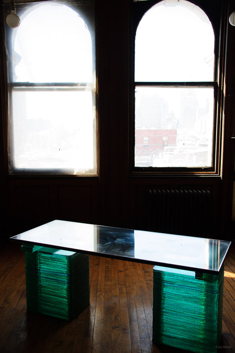 Library with Glass Table