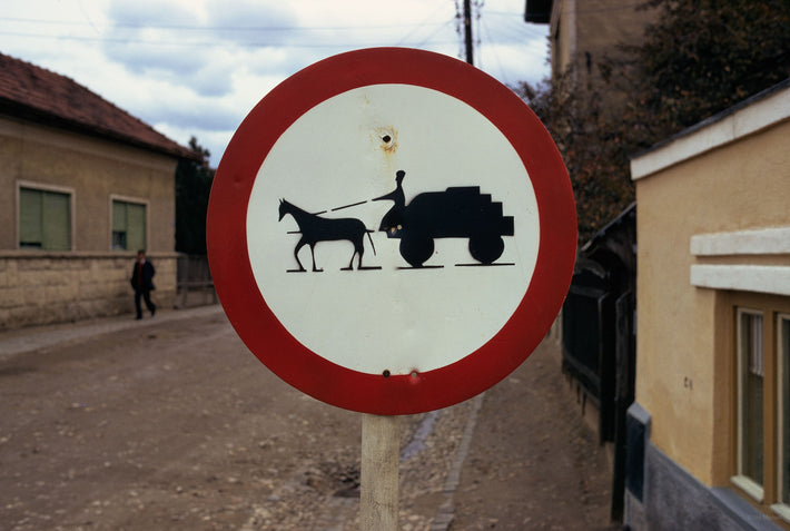 Horse and Buggy Sign, Romania