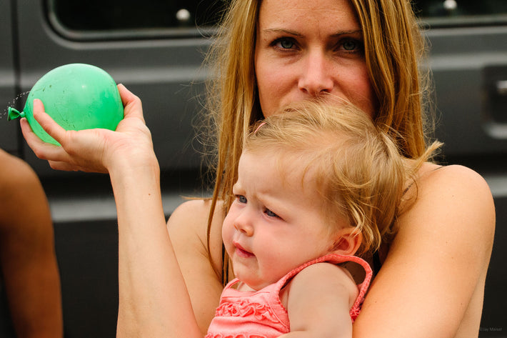 Woman, Baby, Balloon, Seattle