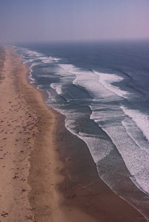 Aerial of Surf, Sea, Beach Vertical