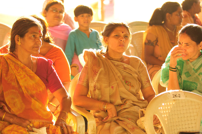 Seated Women, Backlit, Mumbai