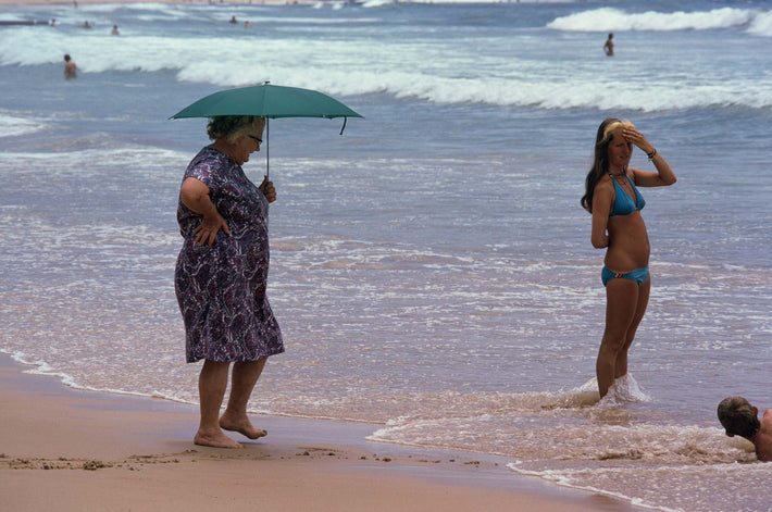 Beach, Two Women and One Child, Australia