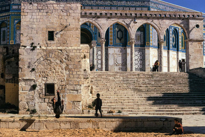 Dome of the Rock with Kid in Mid-air, Jerusalem