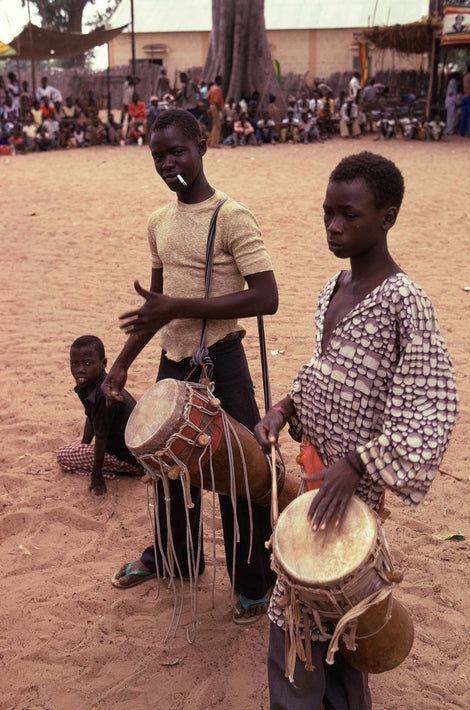 Senegalese Lutte Wrestling, Two Drummers, Senegal
