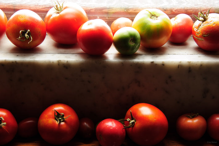 Kitchen Windowsill with Tomatoes