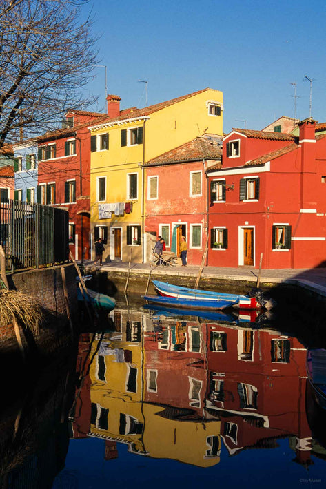 Multicolored Buildings, Smooth Reflections, Burano