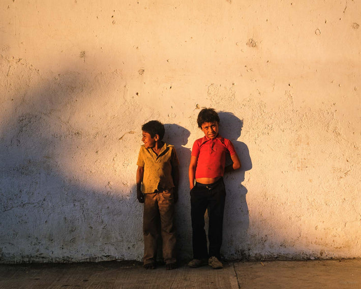 Two Kids Against Wall, Oaxaca