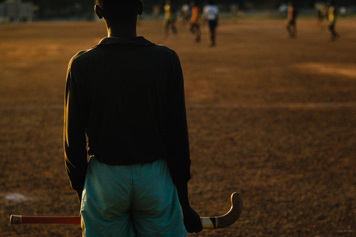 Back of Man with Field Hockey Stick, Ghana