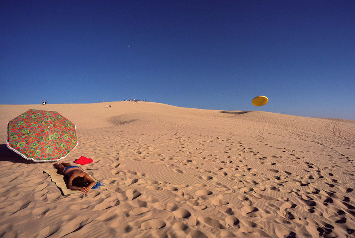 Sand, Sunbather and Frisbee