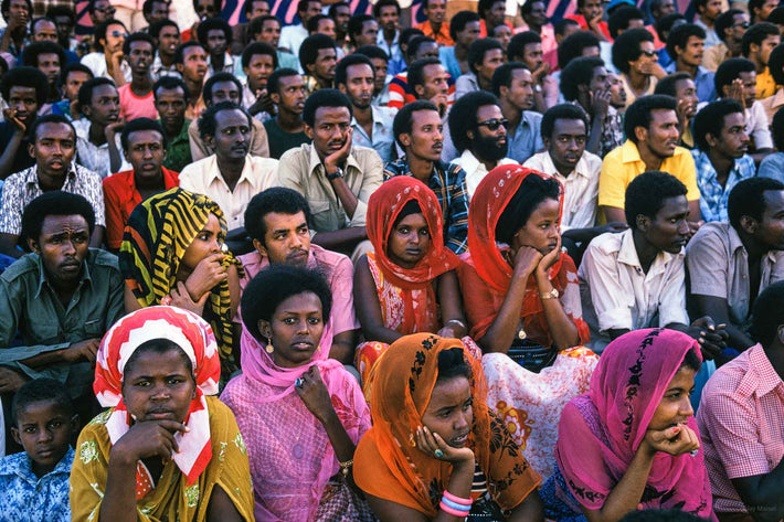 Crowd at Soccer Game, Men and Women, Somalia