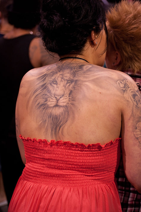Woman's Back, Lion tattoo, Las Vegas