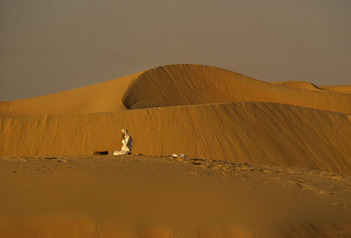 Sand Dunes, Man in White, Abu Dhabi