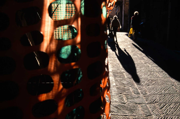 Orange, Green and Silhouetted Figures, Cortona
