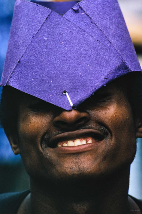 Smiling Head, Purple Paper Hat, São Paulo
