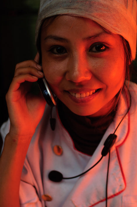 Smiling Woman on Phone, Shanghai