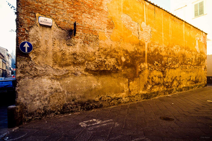 Ochre Wall, Lucca, Italy