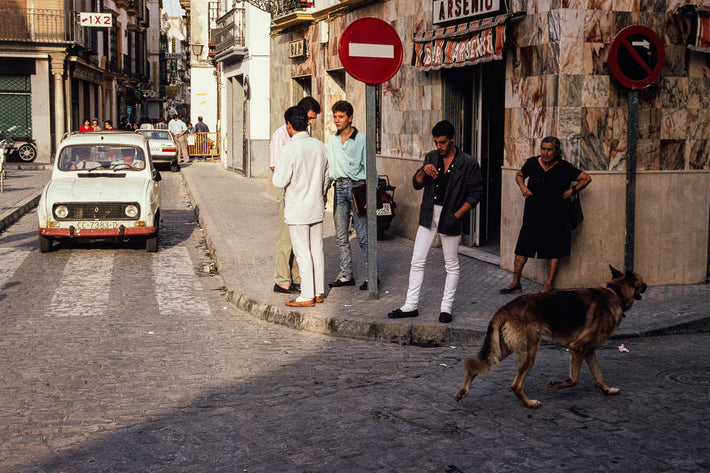 Street Corner, People, Dog, Spain