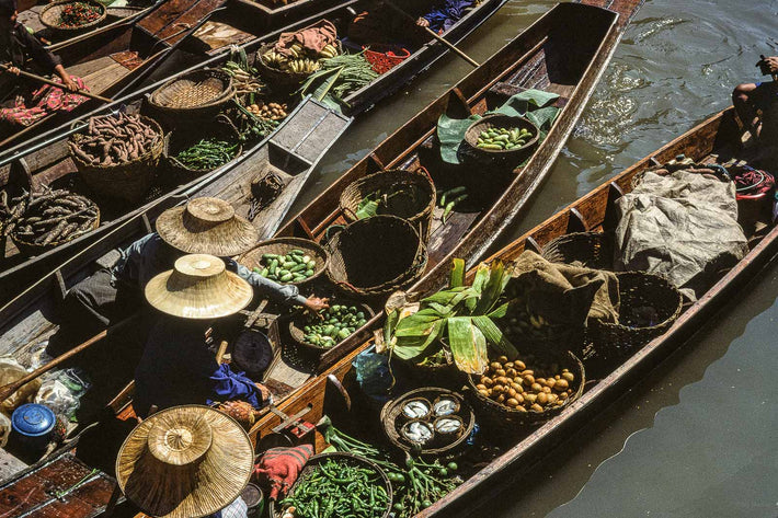 Five Boats with Vegetables, Bangkok