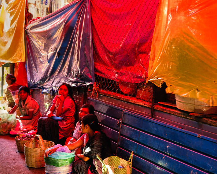 Five Women in Market, Oaxaca
