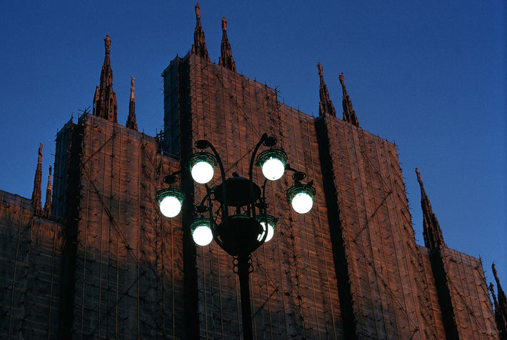 Duomo, Covering with Lights in Front, Milan