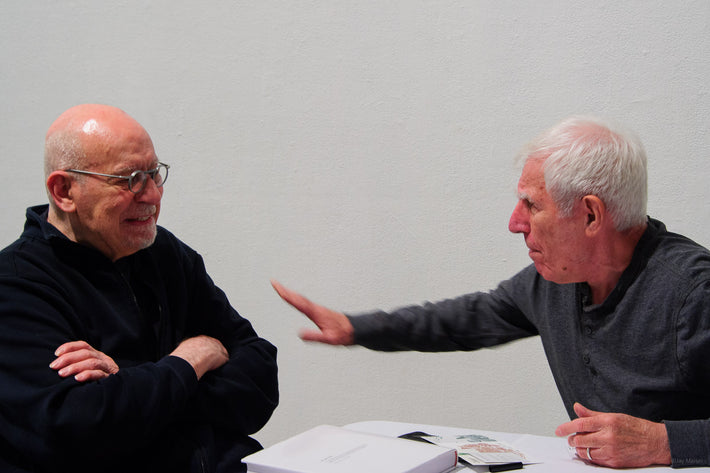 Bob Gill (right) and George Lois, 2012