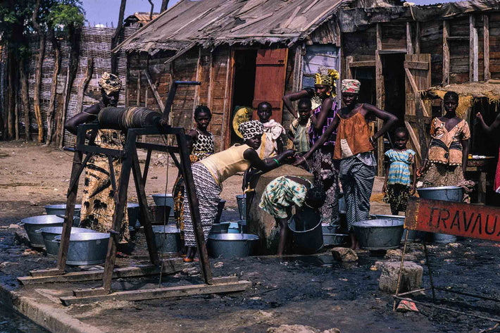 Group, Woman and Girls at Well, Senegal