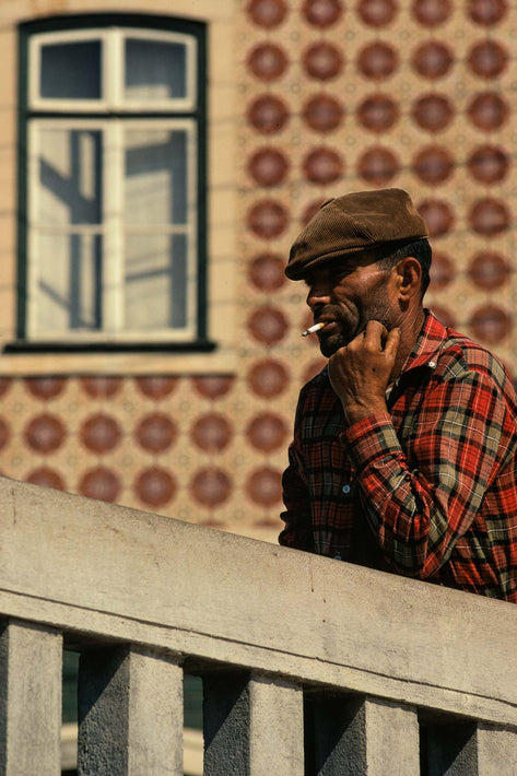 Man, Plaid Shirt, Cigarette, Portugal