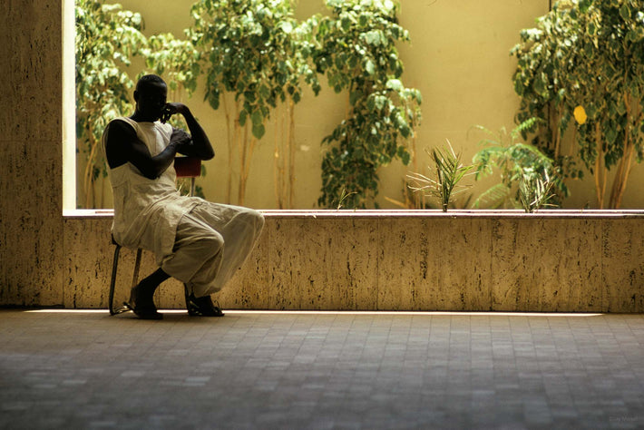 Man on Chair Against Plants, Senegal