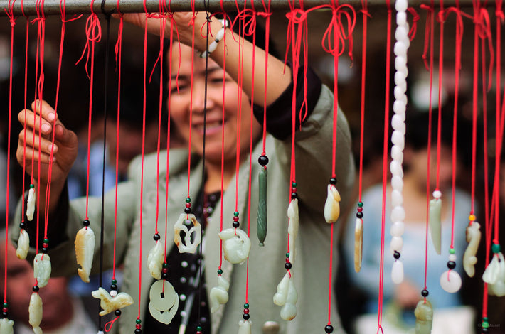 Woman, Red String Jewelry, Beijing