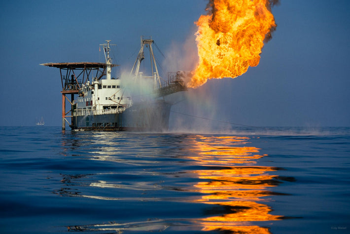 Burn Off of Gas by Ship #2, Abu Dhabi