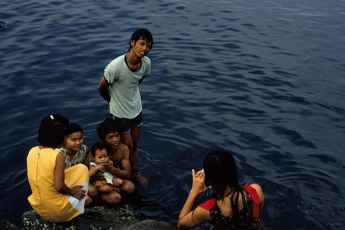 Posing Family in Water, Philippines