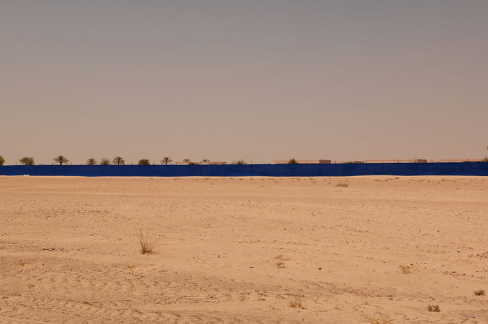 Desert, Blue Fence, Dubai