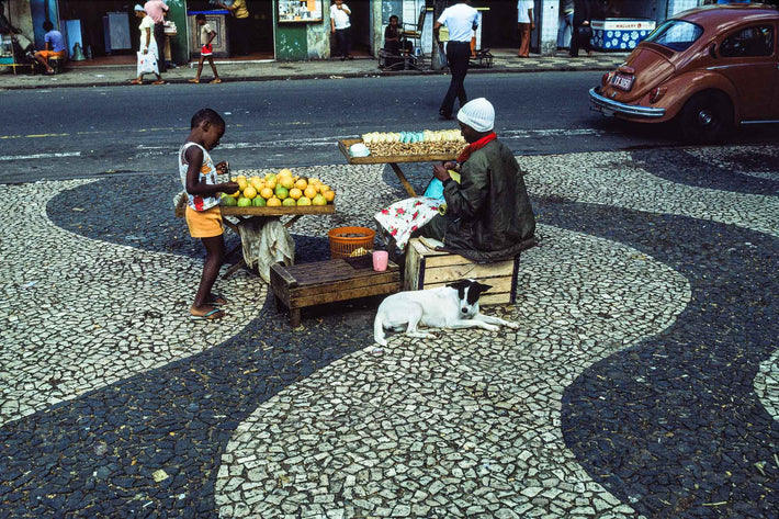 Pattern with Fruit Seller, Rio de Janeiro