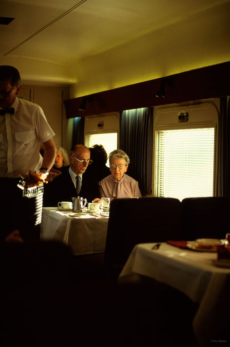 Couple in Dining Car of Train, Australia