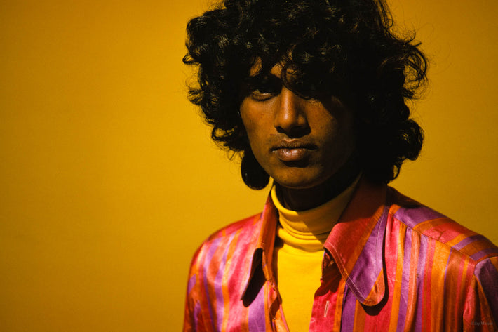 Man, Colorful Shirt, Yellow Background, Mauritius