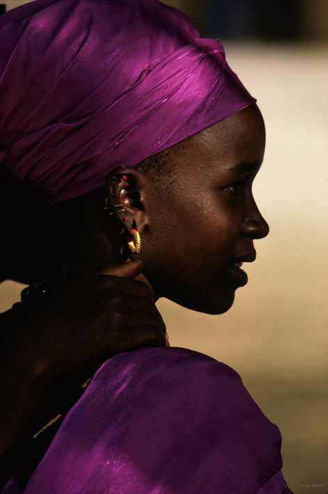 Woman's Profile, Purple Dress, Senegal